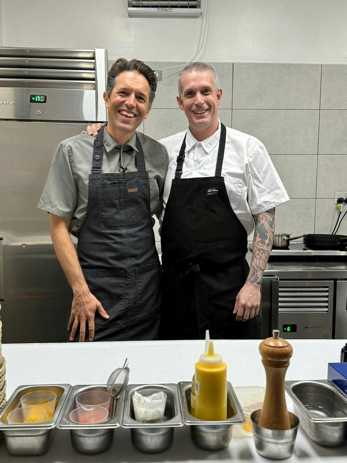 Ben Shewry and Andy Cooks at Attica Restaurant Melbourne kitchen.